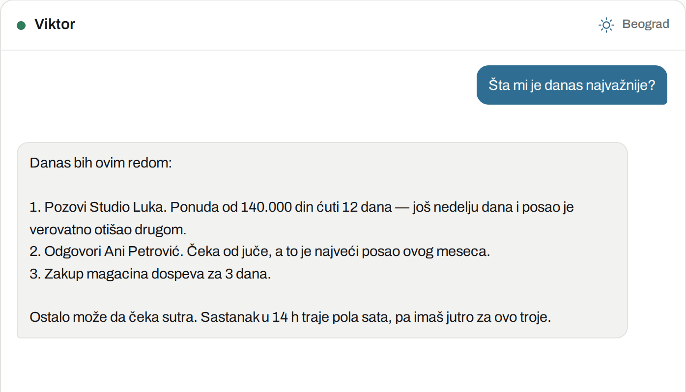 Ovako to izgleda u Viktoru: Savetnik